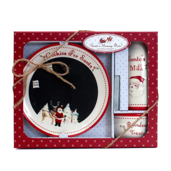 Santa's Message Plate Set 3pc Set