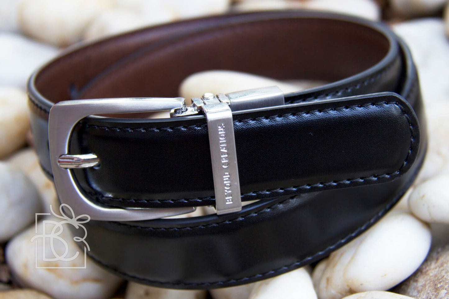 Beyond Creations’ Genuine Leather Reversible Belts - Brown/Black