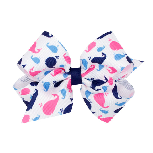 Wee Ones Medium Nautical Inspired - Whale Bow