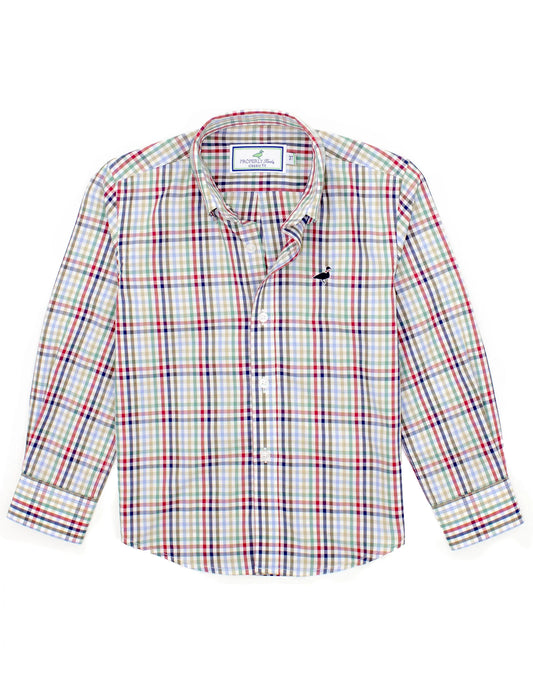 Properly Tied Boys Seasonal Sportshirt - Autumn Trail