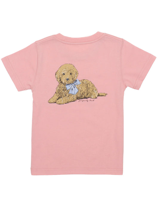 Properly Tied Girls Tee - Doodle in Blush