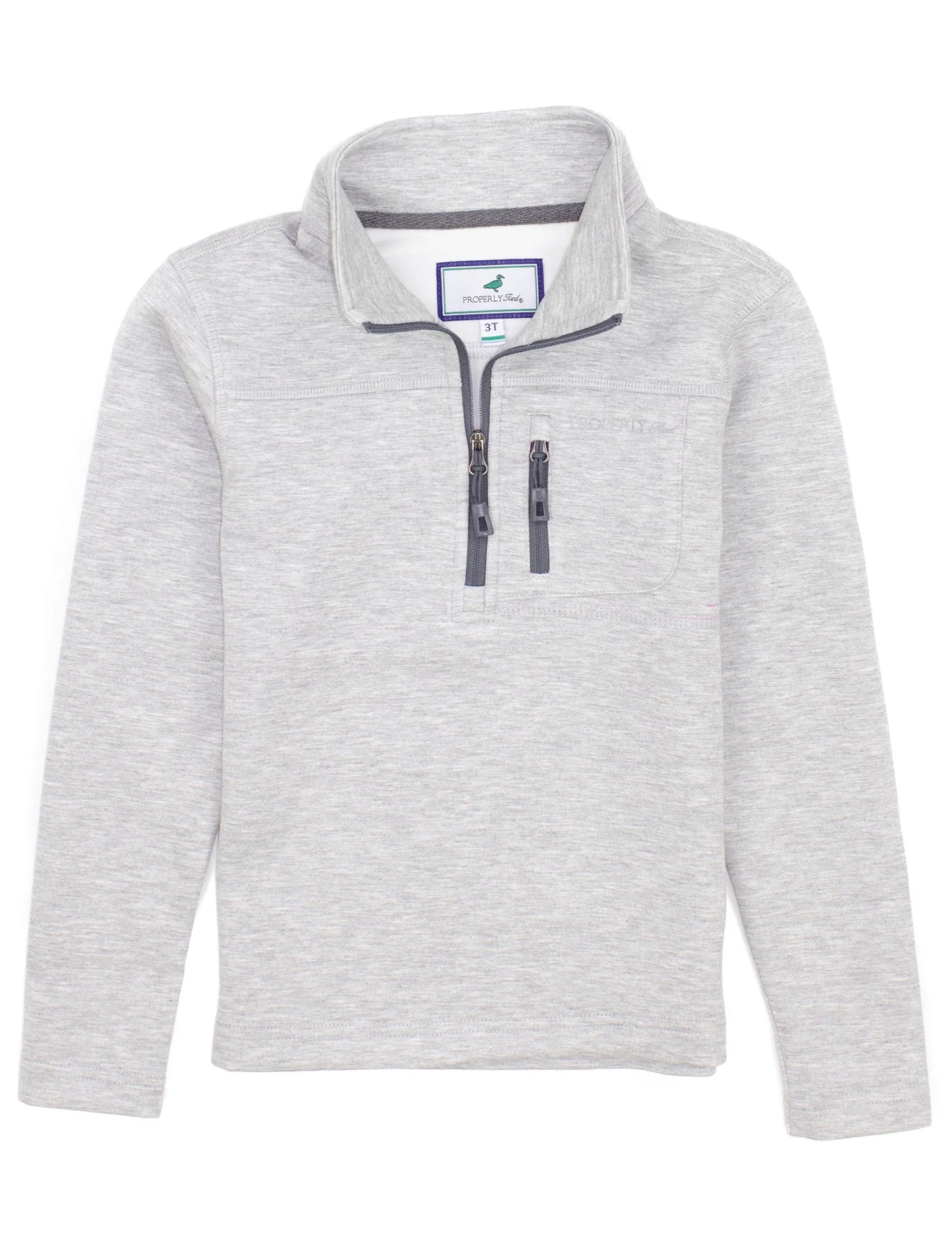 Properly Tied Boys Arctic Pullover Light Heather Grey