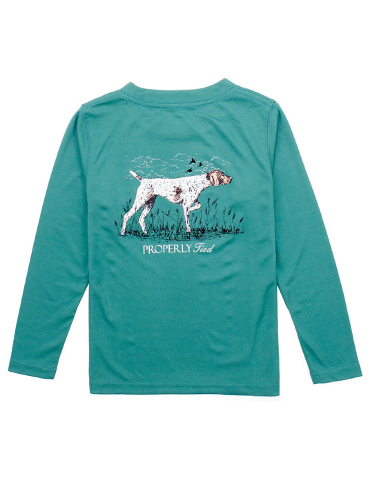 Properly Tied Performance Tee LS Pointer Teal