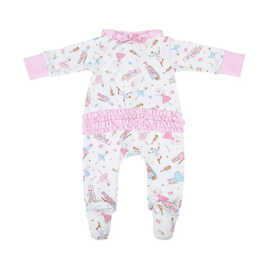 Magnolia Baby Nutcracker Ballet Ruffled Footie