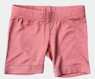 Baby Sprouts Biker Shorts - Dark Rose