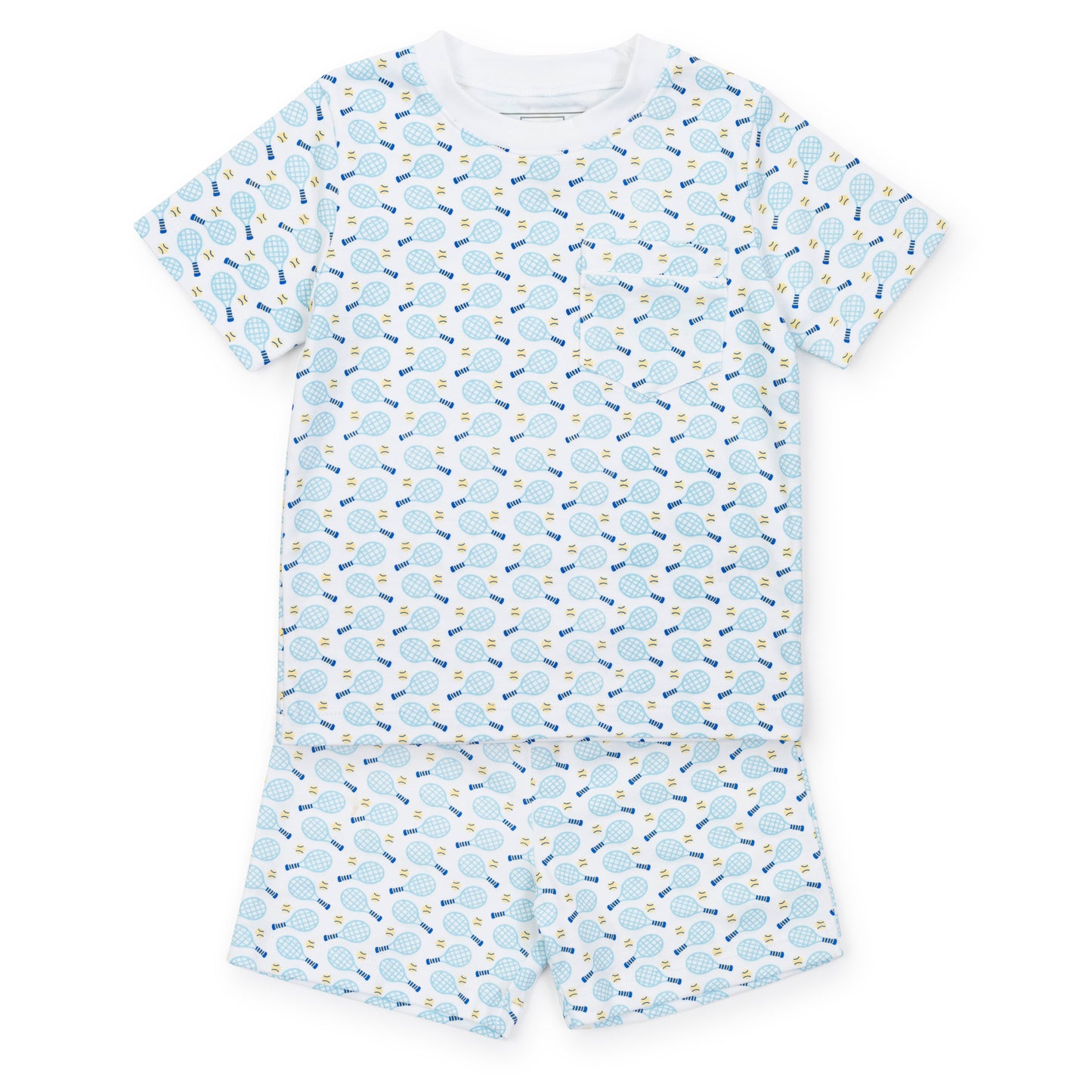 Lila & Hayes Charles Short Set - Tennis Match Blue