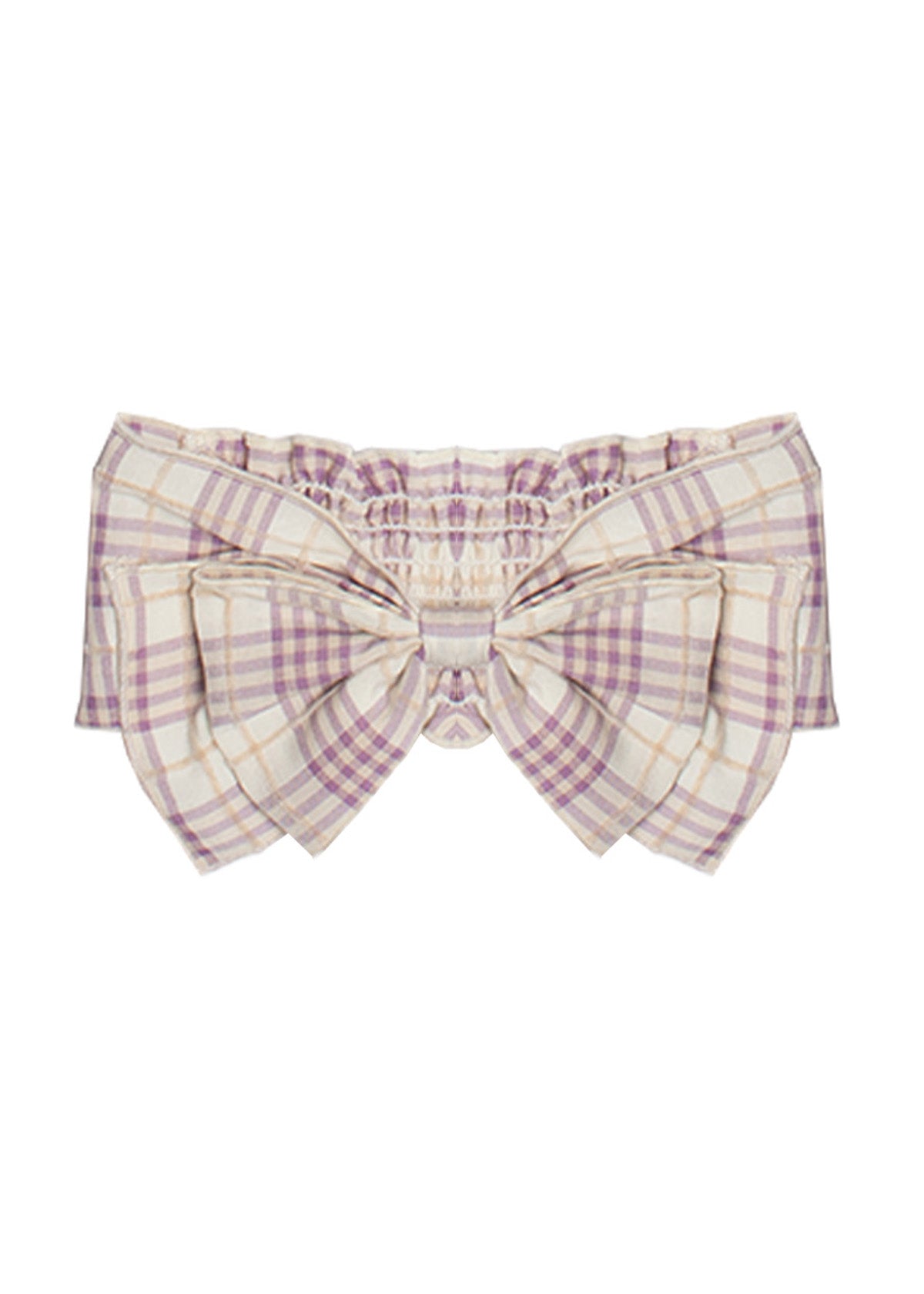 Mabel & Honey Periwinkle Plaid Hairband