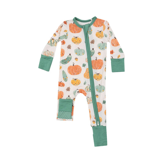 Angel Dear Crayon Pumpkins Zipper Romper