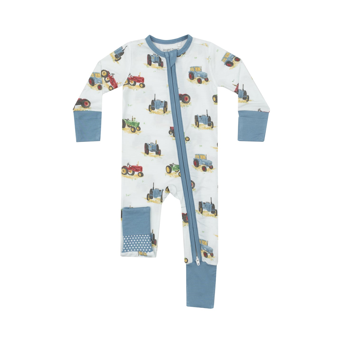 Angel Dear Vintage Tractors Zipper Romper