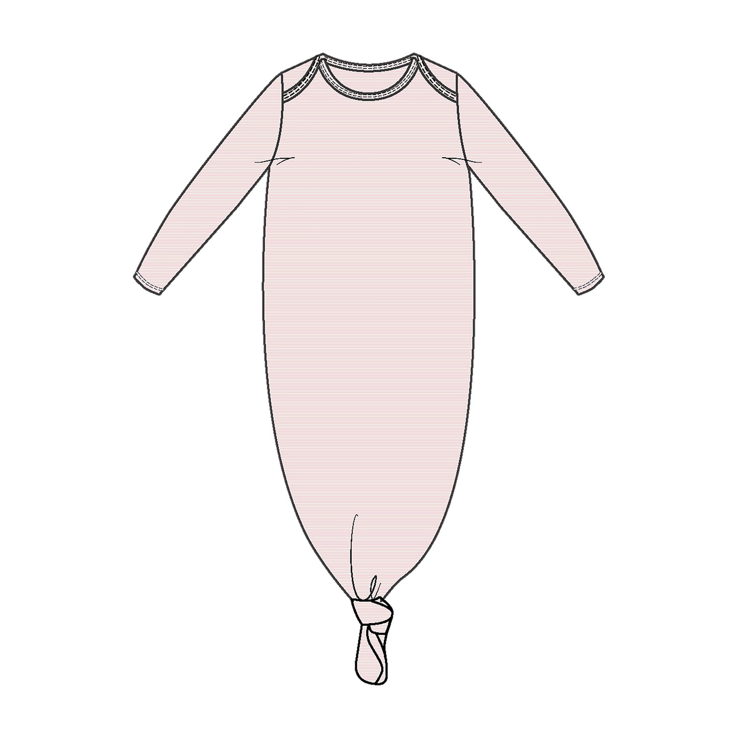 Angel Dear Knotted Gown - Light Pink Stripe