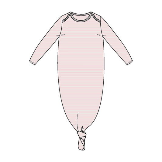 Angel Dear Knotted Gown - Light Pink Stripe