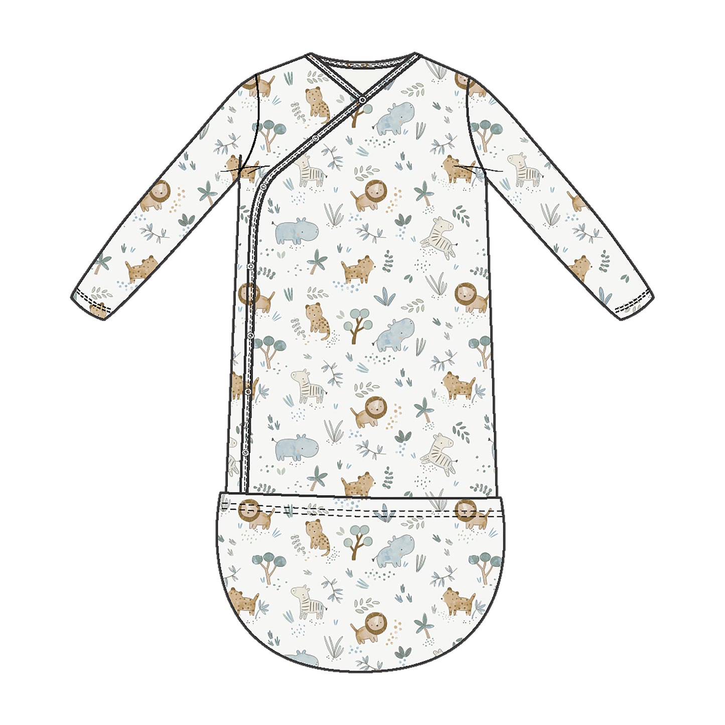 Angel Dear Bundled Gown - Delicate Safari