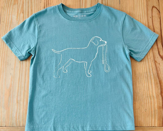 Mustard & Ketchup Seafoam Dog w/Leash SS Shirt