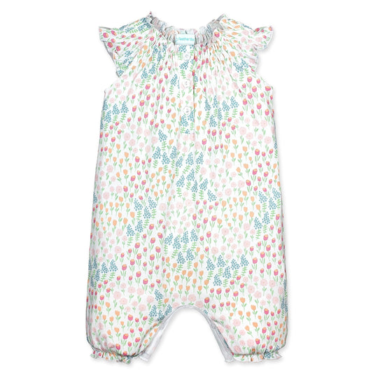 Feather Baby - Katie Floral Angel Sleeve Romper
