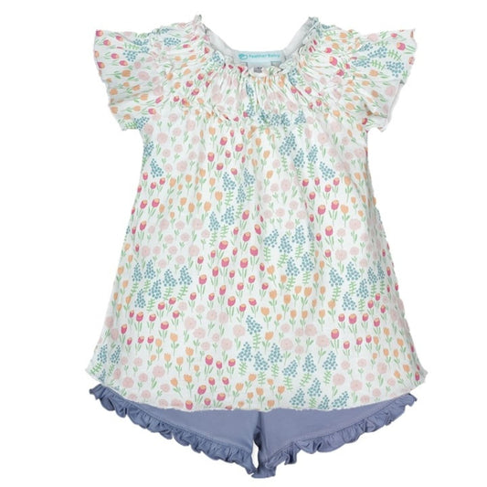 Feather Baby - Katie Floral Tunic & Short Set