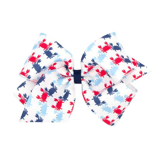 Wee Ones King Nautical-Themed Print Bows