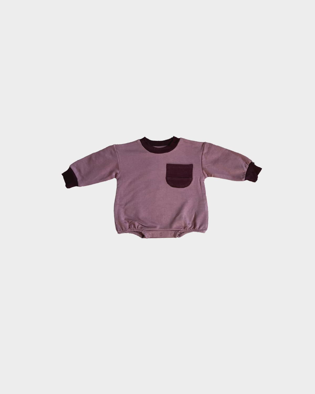 Babysprouts Colorblock Romper in Plum