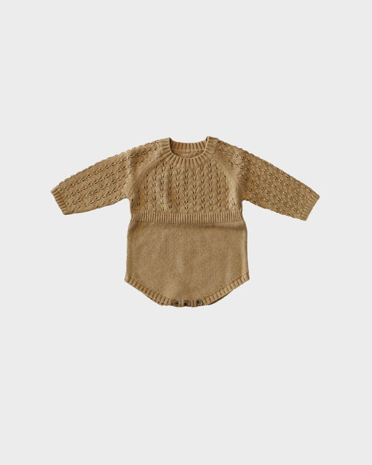 BabySprouts Baby Knit Sweater Romper in Mustard