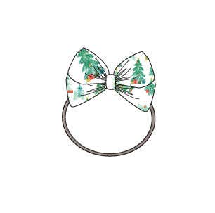 Macaron + Me - Stretchy Bow Headband-Christmas Forest