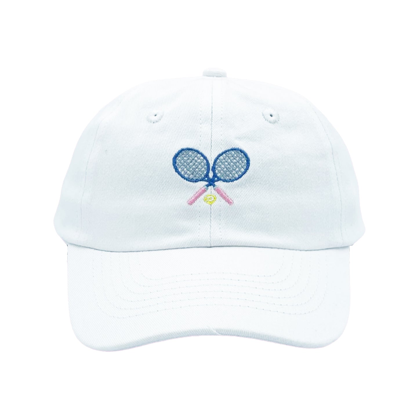 Bits & Bows White Tennis Bow Baseball Hat