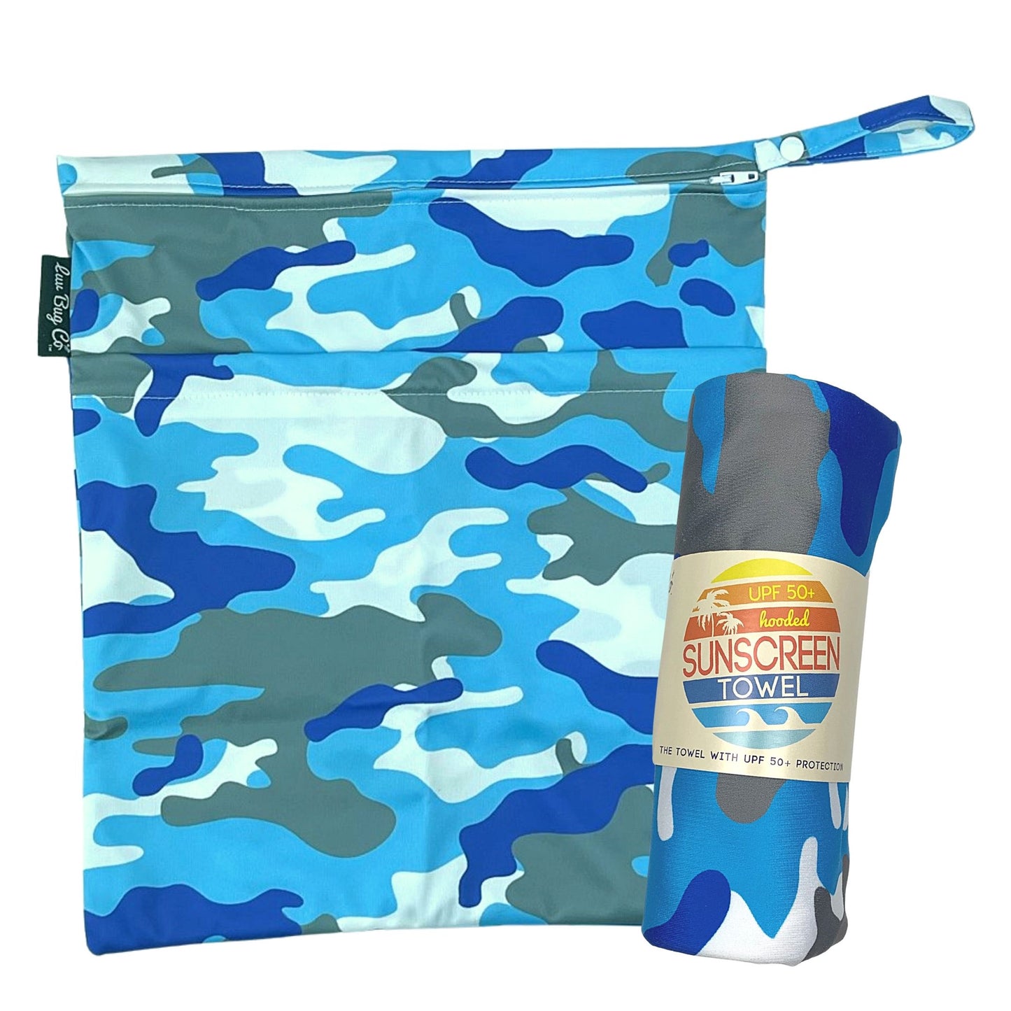 Wet Bag & Kids Hooded Sunscreen Towel Bundle