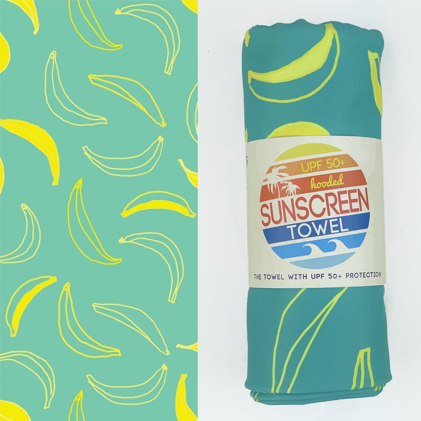 UPF 50+ Sunscreen Towel with Hood