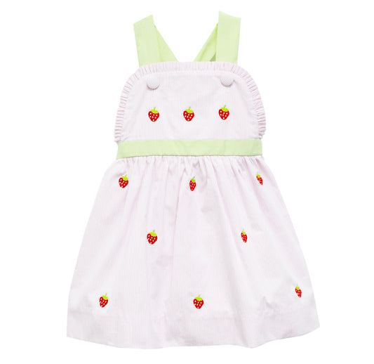 Zuccini Kids Strawberry Seersucker Dress