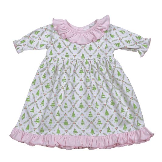Baby Loren Pink Christmas Trees Baby Doll Night Gown