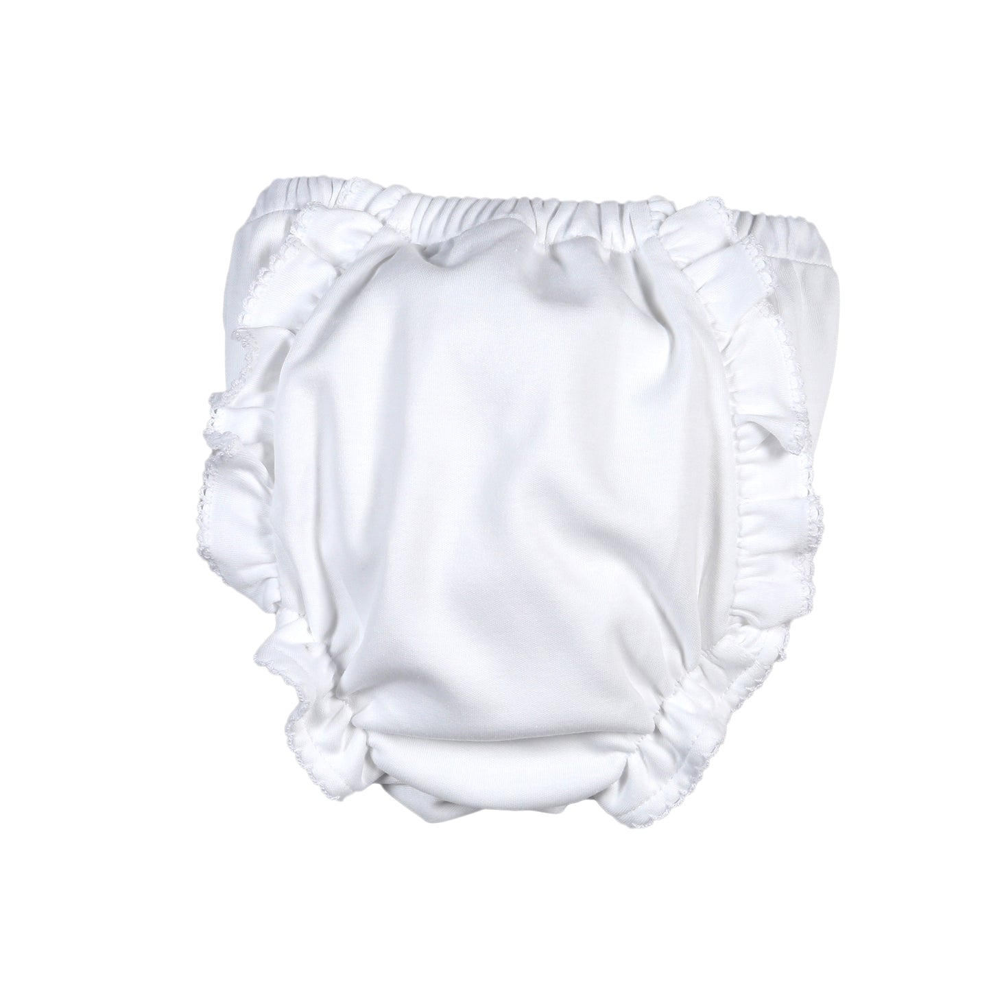 Baby Loren Monogram White Pima Diaper Cover