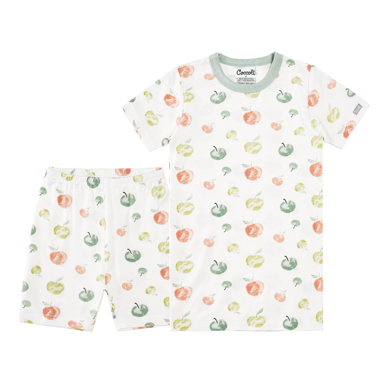 Coccoli Short Sleeve Pajamas - Apples