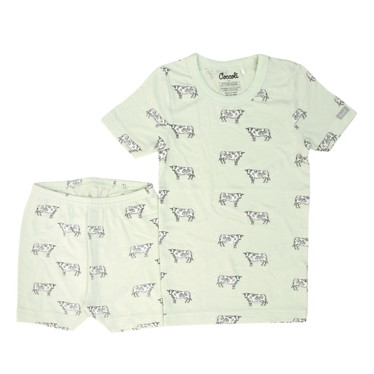 Coccoli Short Sleeve Pajamas - Cows
