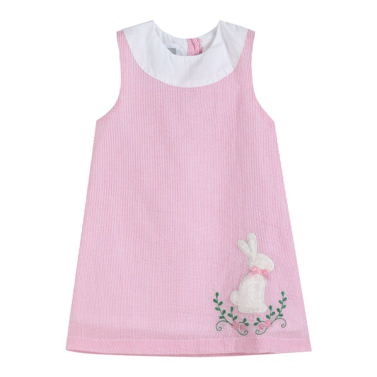 Lil Cactus Pink Fuzzy Easter Bunny Swing Dress