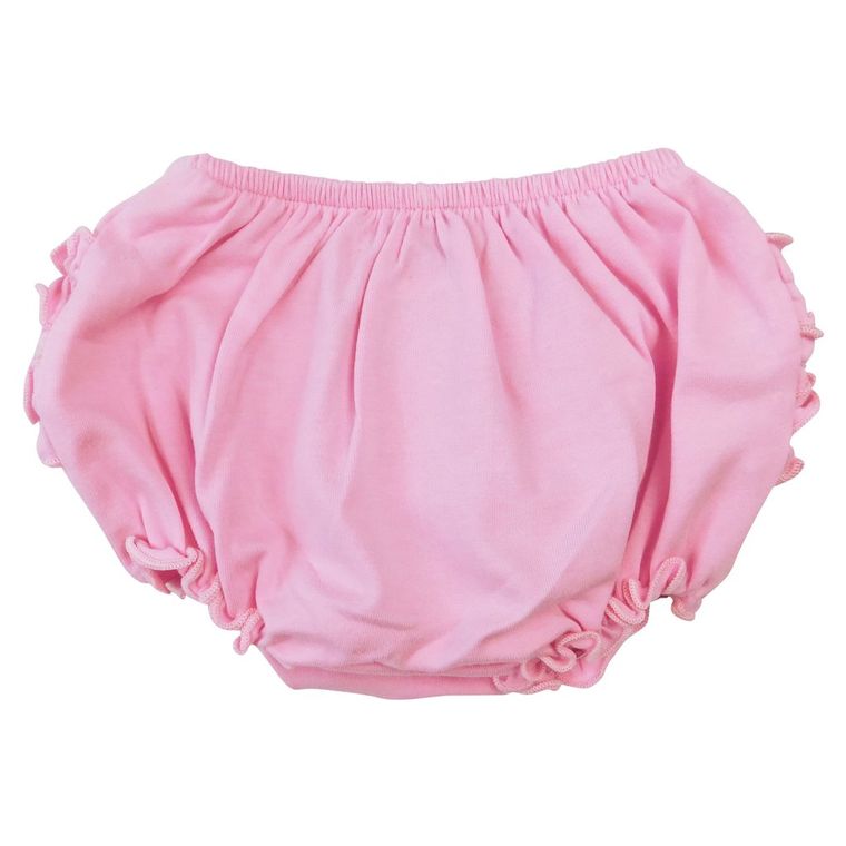 AnnLoren Pink Knit Ruffled Bloomer Diaper Cover
